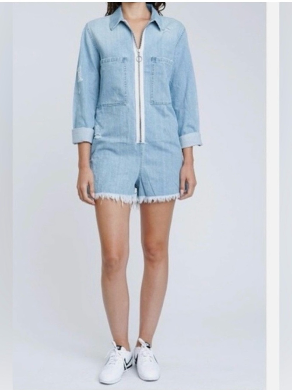 pistola Light Blue Denim Zip Jacket